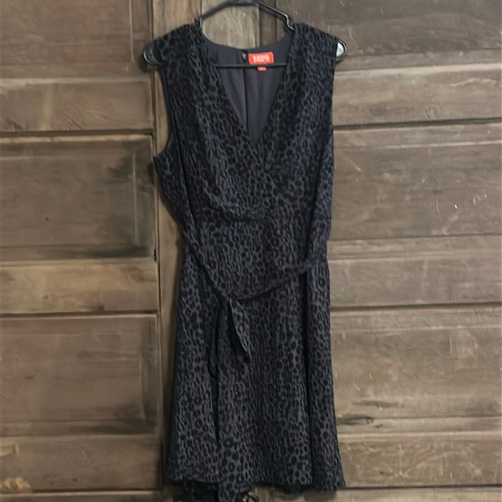 Kirna Zabete for target leopard‎ print dress - size 16 - gray/black